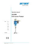 Operation manual VULKAN Extrusion Pumps