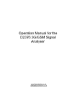 D2376 3G Signal Anaylyser User Manual