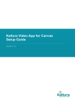 Kaltura Video App for Canvas Setup Guide