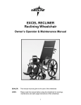 Excel Recliner User Manual - DASCO Home Medical Equipment