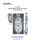 LTL 730 Dynamometer and Crane Scale User`s Manual