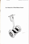 Page 1 User Manual for 2-Wheel Balance Scooter Page 2 When our