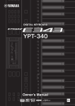 PSR-E343/YPT-340 Owner`s Manual