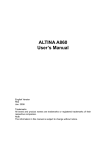 ALTINA A860 User`s Manual