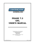 PHASE 7.3 OPL USER`S MANUAL