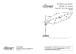 8.5ft Square Olefin Offset Umbrella