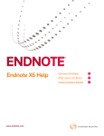 Thomson Reuters EndNote X6 Help User Guide (For Macintosh)