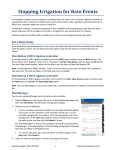 Stopping Irrigation for Rain Events