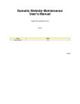 Somatis Website Maintenance User`s Manual