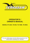 Terrasaw Manual