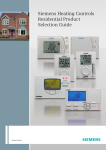 Siemens Heating Controls Residential Product Selection Guide