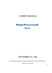 USER`S MANUAL MagicProcessorK V3.0 IOTechnic Co., Ltd.