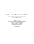 FEAP - - A Finite Element Analysis Program