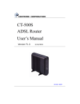 CT-500S ADSL Router User`s Manual