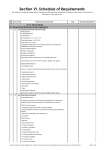 Section VI. Schedule of Requirements