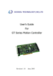 User Manual - GT series Motion Controllers