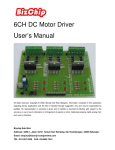 6CH DC Motor Driver User`s Manual