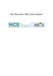 User Manual for "Milk Control System"