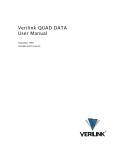 Verilink QUAD DATA User Manual