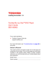 Toshiba Blu-ray Disc™/DVD Player User`s Guide
