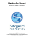 REO Vendor Manual - Safeguard Properties