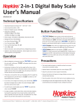 Baby Scale User Manual - Hopkins Medical Products