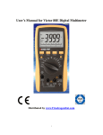 User`s Manual for Victor 88E Digital Multimeter