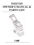 User Manual / Parts List