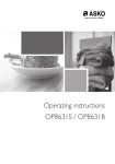Operating instructions OP8631S / OP8631B