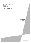 SERVICE TOOL MAP110 USER MANUAL