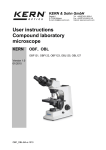 User instructions Compound laboratory microscope KERN OBF, OBL