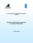IDMS Standard Operating Procedures