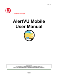 Alert User Manual AlertVU Mobile User Manual Mobile