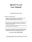 METS™ E-112 User Manual