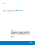 EMC Centera Virtual Archive Planning and Configuration
