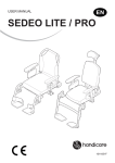 User manual Sedeo Lite-Pro - Handicare Mobility becomes Sunrise