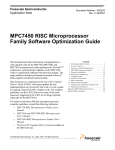 MPC7450 RISC Microprocessor Family Software Optimization Guide