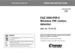 FAZ 3000-PIR-2 Wireless PIR motion detector