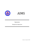AIMS Registration Manual for Instructors