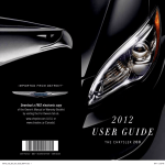 2012 Chrysler 200 Sedan User`s Guide