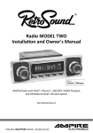 Radio MODEL TWO Installation and Owner`s Manual