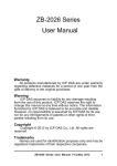 ZB-2026 Series User Manual