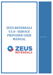 ZEUS REFERRALS V3.0– SERVICE PROVIDER USER MANUAL