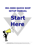 VCI - MH-3000 Quick Ship Setup Manual