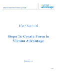Steps To Create Form in Vienna Advantage
