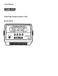 User`s Manual Digital High Voltage Insulation Tester Model 380375