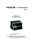 Black Box VDSL Line Driver User Manual