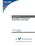 Model PS9009 TC Prog. High Voltage Power Supply user manual