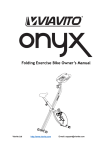 Viavito Onyx Folding Exercise Bike - User Manual