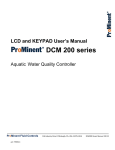 DCM200 Keypad User 02_12 - ProMinent Fluid Controls, Inc.